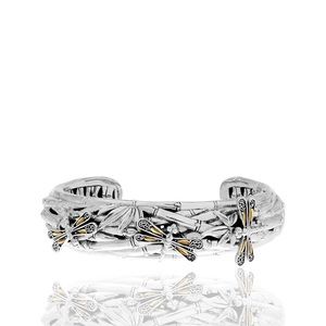 Sweet dragonfly 18k .925 Cuff bracelet